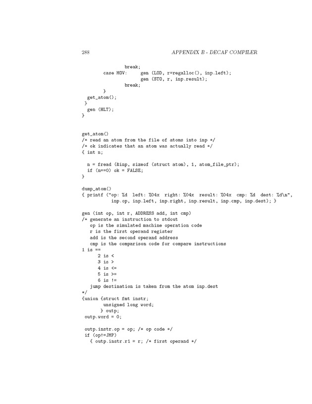 Compiler Design: Theory, Tools, and Examples - Page 288